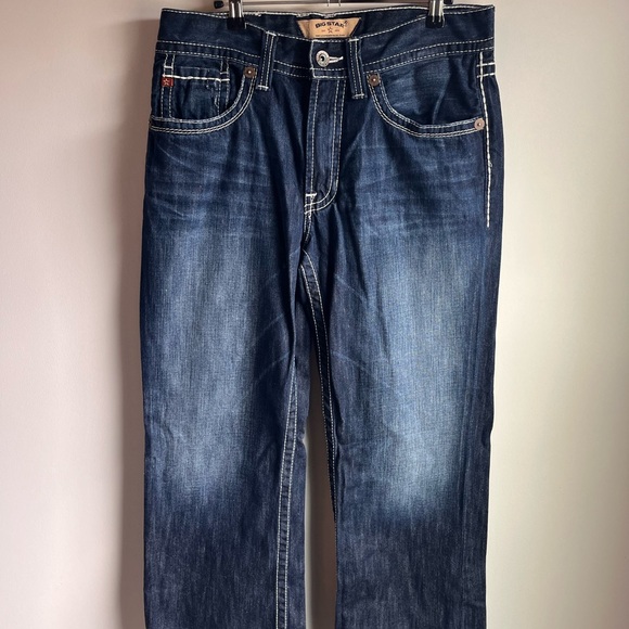 Big star denim blue jeans pioneer strait faded jeans size 34/29 western - Picture 1 of 12